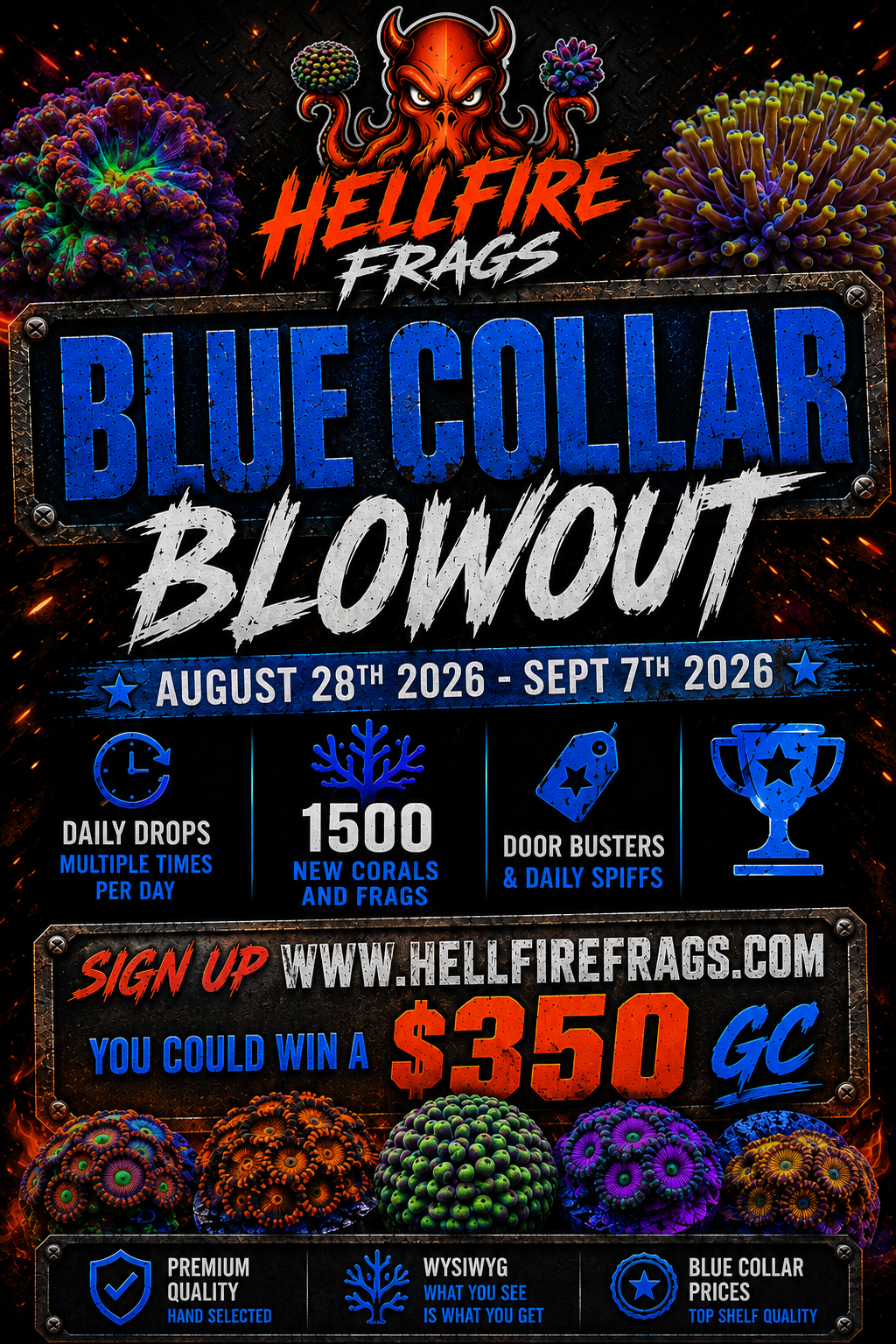 Blue Collar Blowout August 28th-Sept 7th 2026